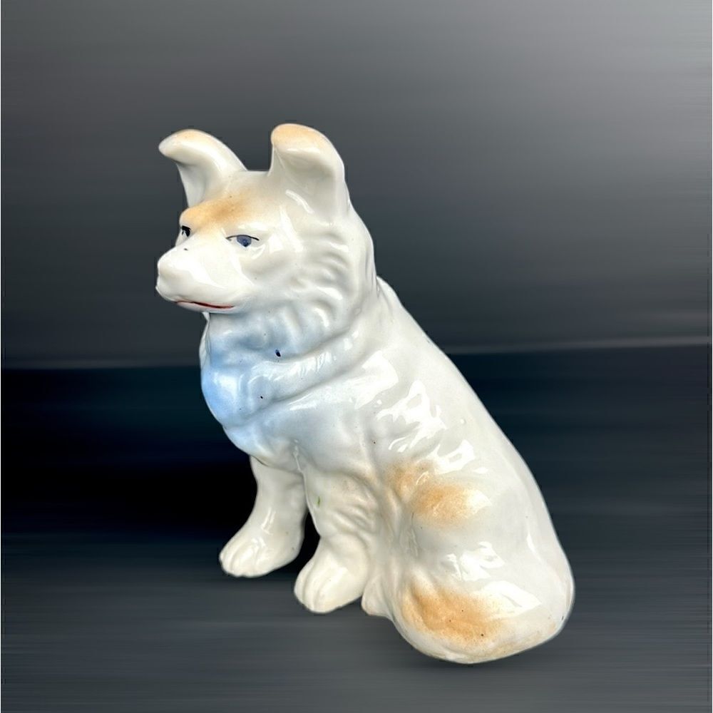 Vintage Ceramic Dog Figurine German Shepherd Puppy made in Japan